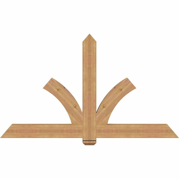Ekena Millwork Redmond Smooth Timber Gable Bracket, Western Red Cedar, 72"W x 42"H x 3 1/2"D x 5 1/2"F, 14/12 Pitch GBW072X42X0406RED00SWR - main